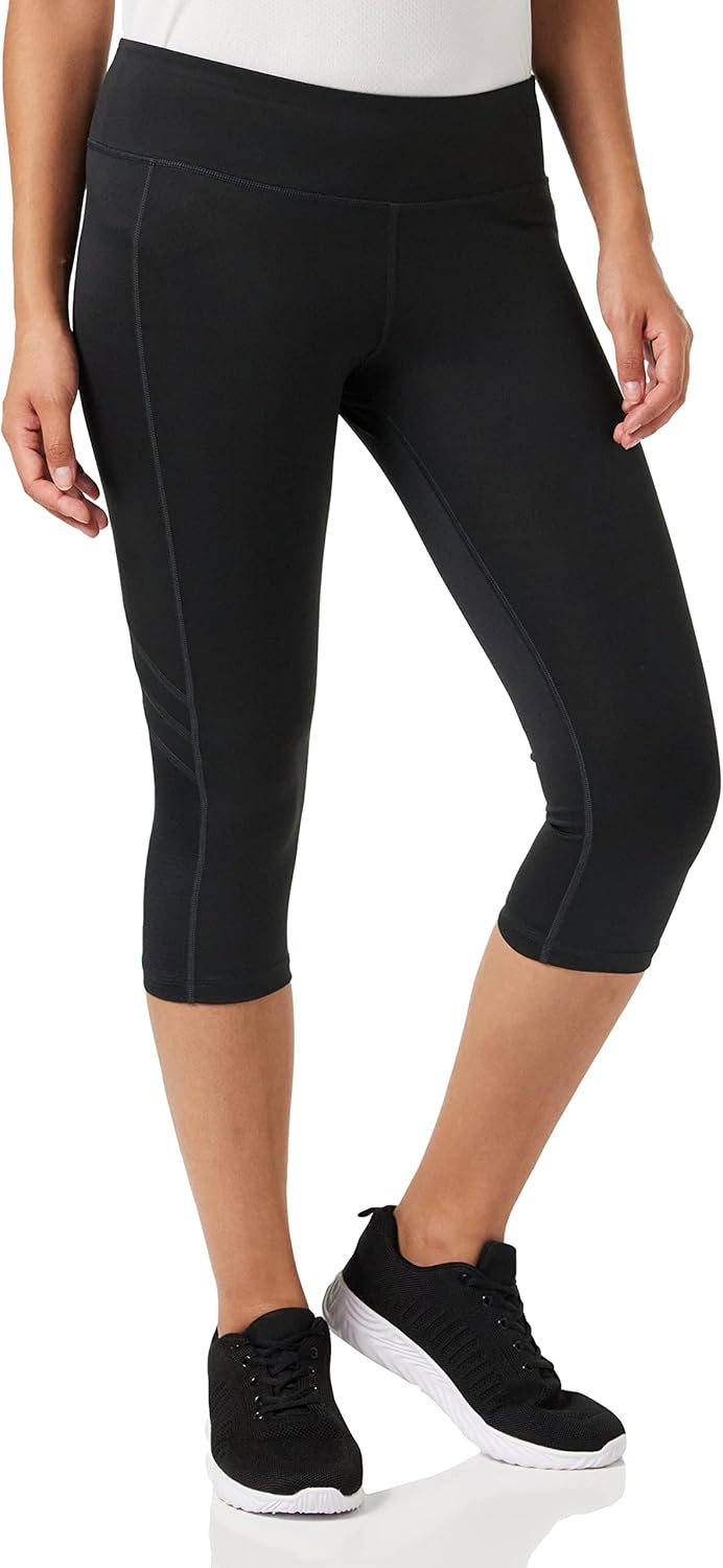 Reebok Womens Workout Ready Mesh Capri Leggings