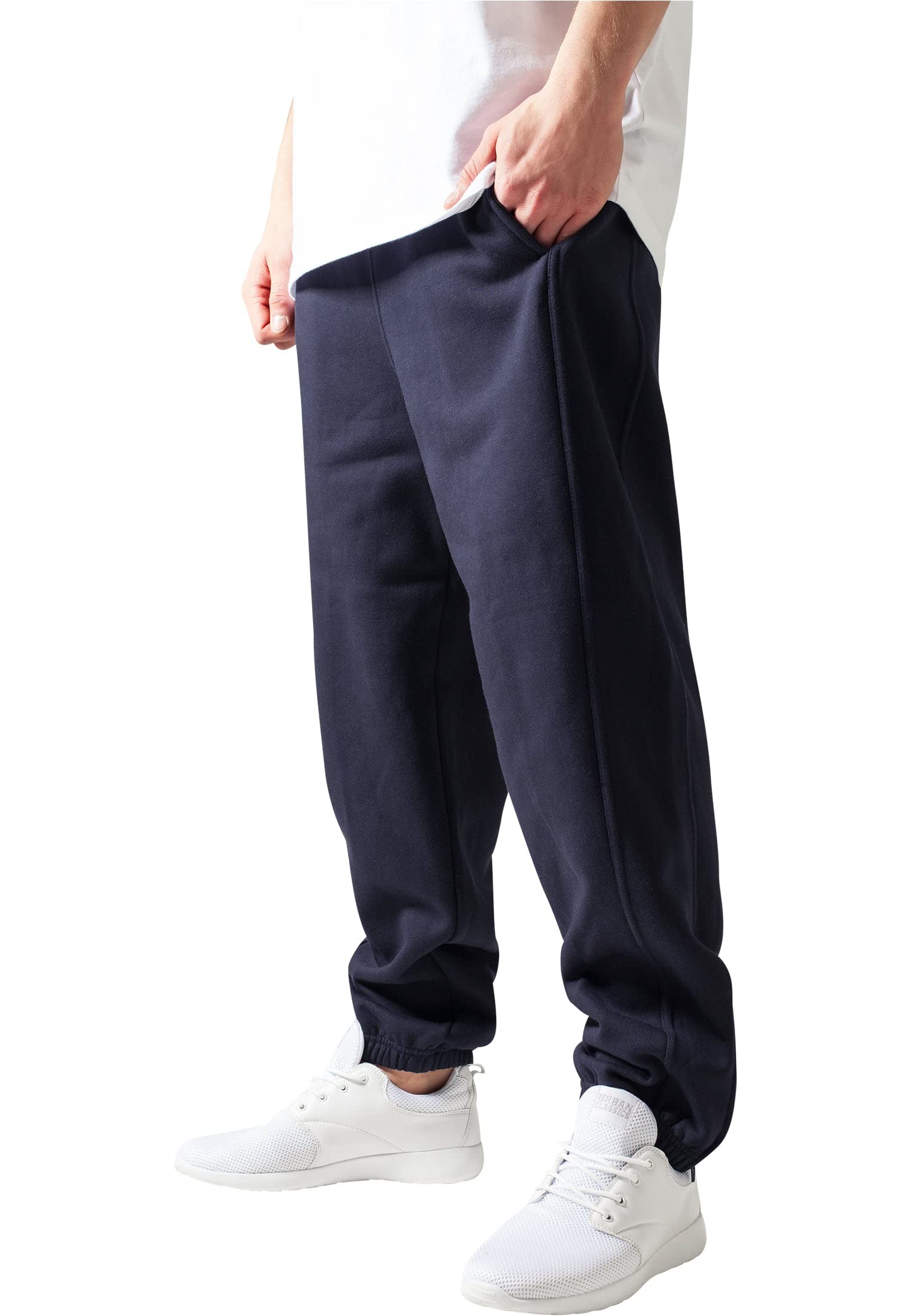 Urban Classics Mens Sweatpants TB014B Drawstring Joggers, Sport Trousers with Elastic Waist, Tracksuit Trousers with Elasticated Zipped Ankles, Loose Fit
