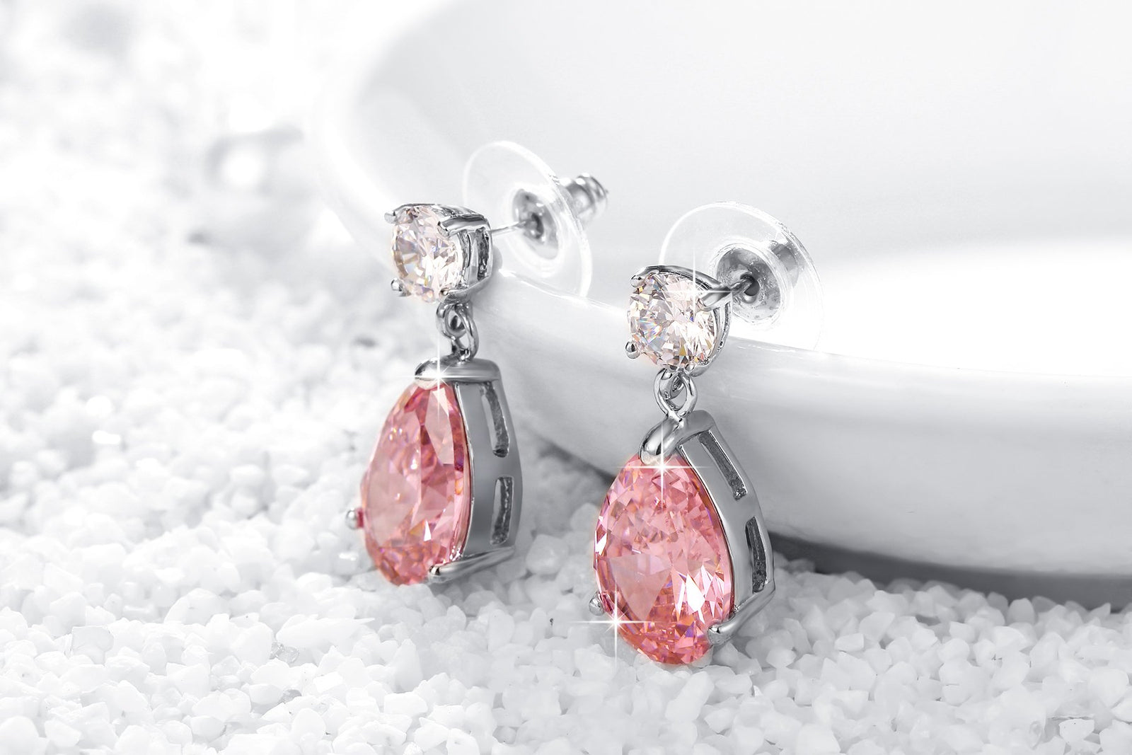 Yellow Chimes Pink Beauty A5 Grade Crystal Earrings For Women & Girls (Ycswer-435-Pk-Fba)
