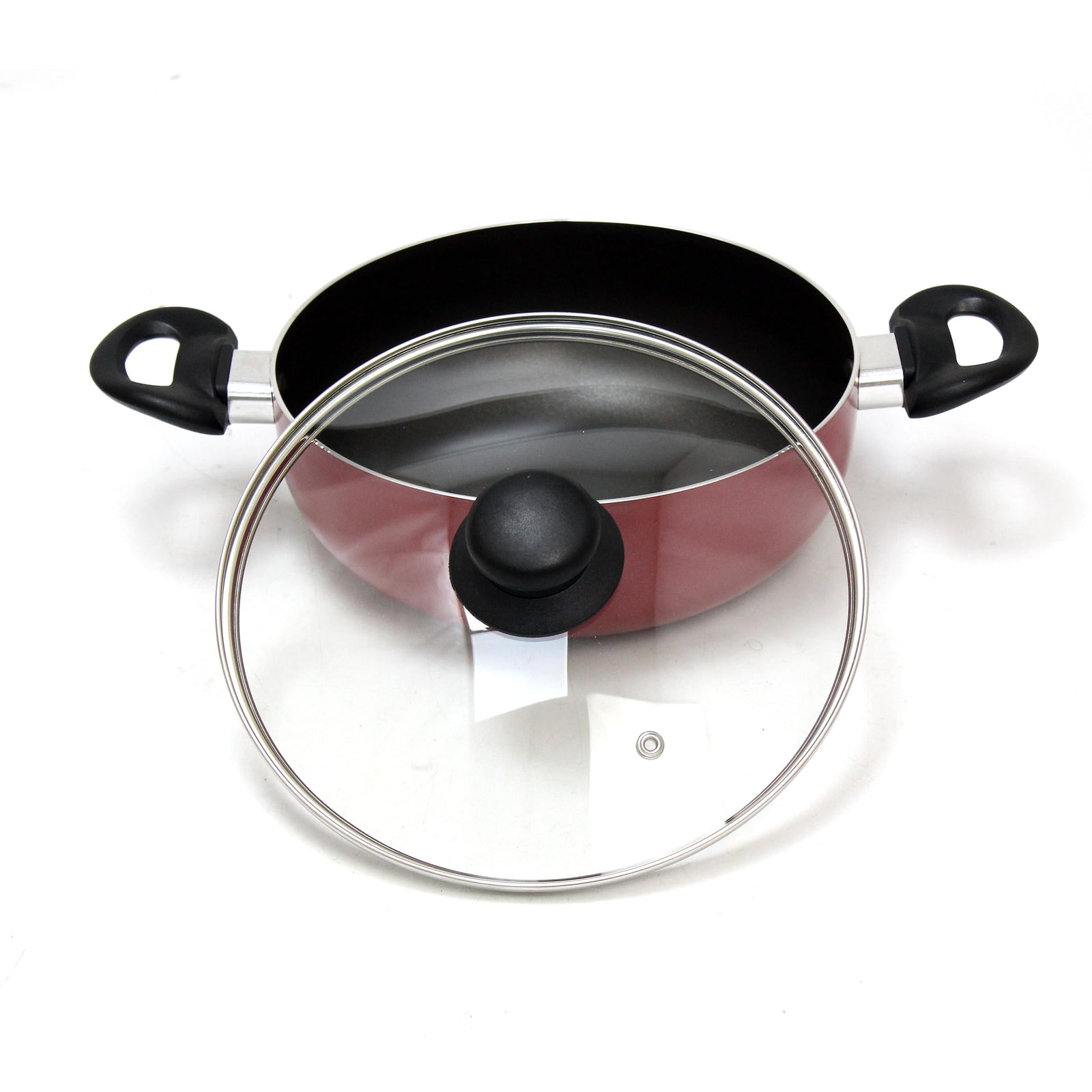 BLACKSTONE Kadai Pan Ceramic Coating Frying pan with glass lid (22 CM)