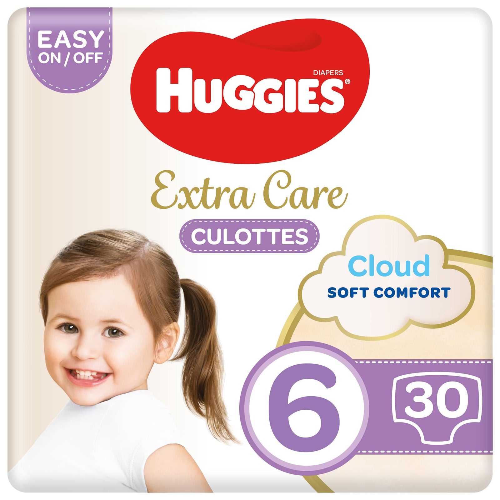 Huggies, Extra Care Culottes, Size 6, 15-25 kg, 30 Diaper Pants