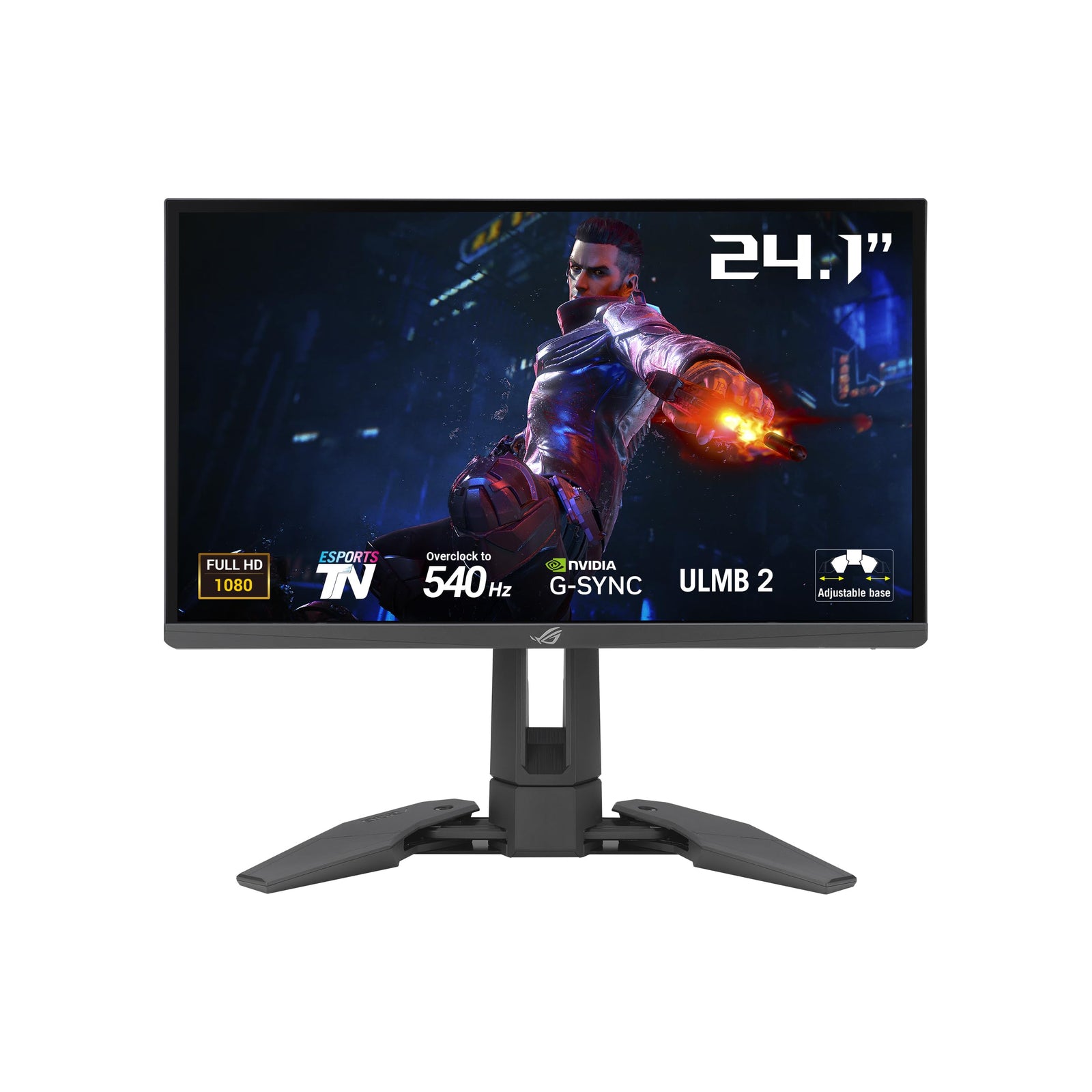 ASUS ROG Swift Pro PG248QP NVIDIA® G-SYNC® esports gaming monitor- 24.1-inch FHD, 540 Hz (OC), Esports-TN panel, NVIDIA® Reflex Analyzer, ULMB 2, adjustable base, ESS codec, DisplayHDR™ 400