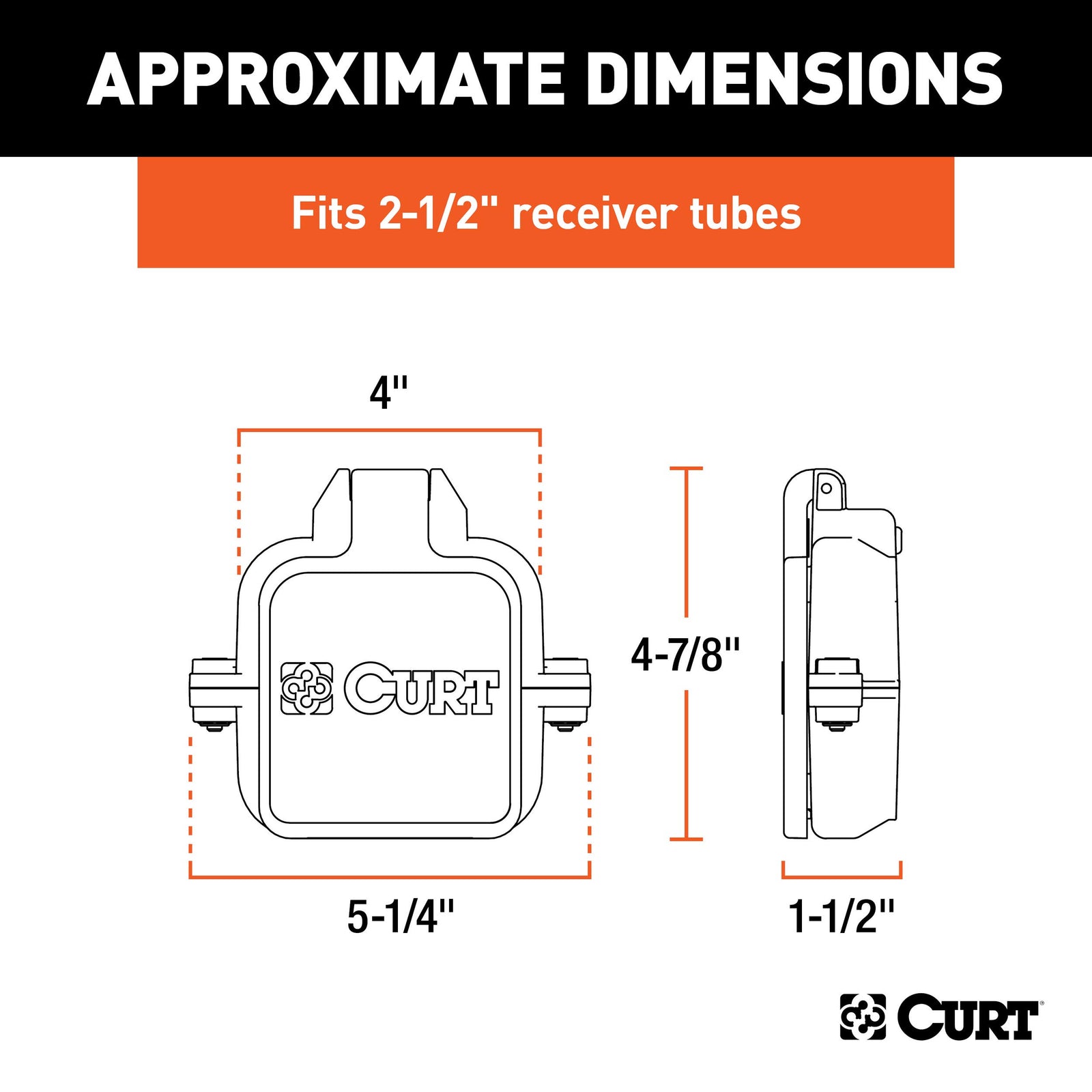 CURT 58266 Protective GMC MultiPro, Chevy Multi-Flex Tailgate Sensor for Towing Accessories, 2-1/2-Inch Receiver Hitch Cap