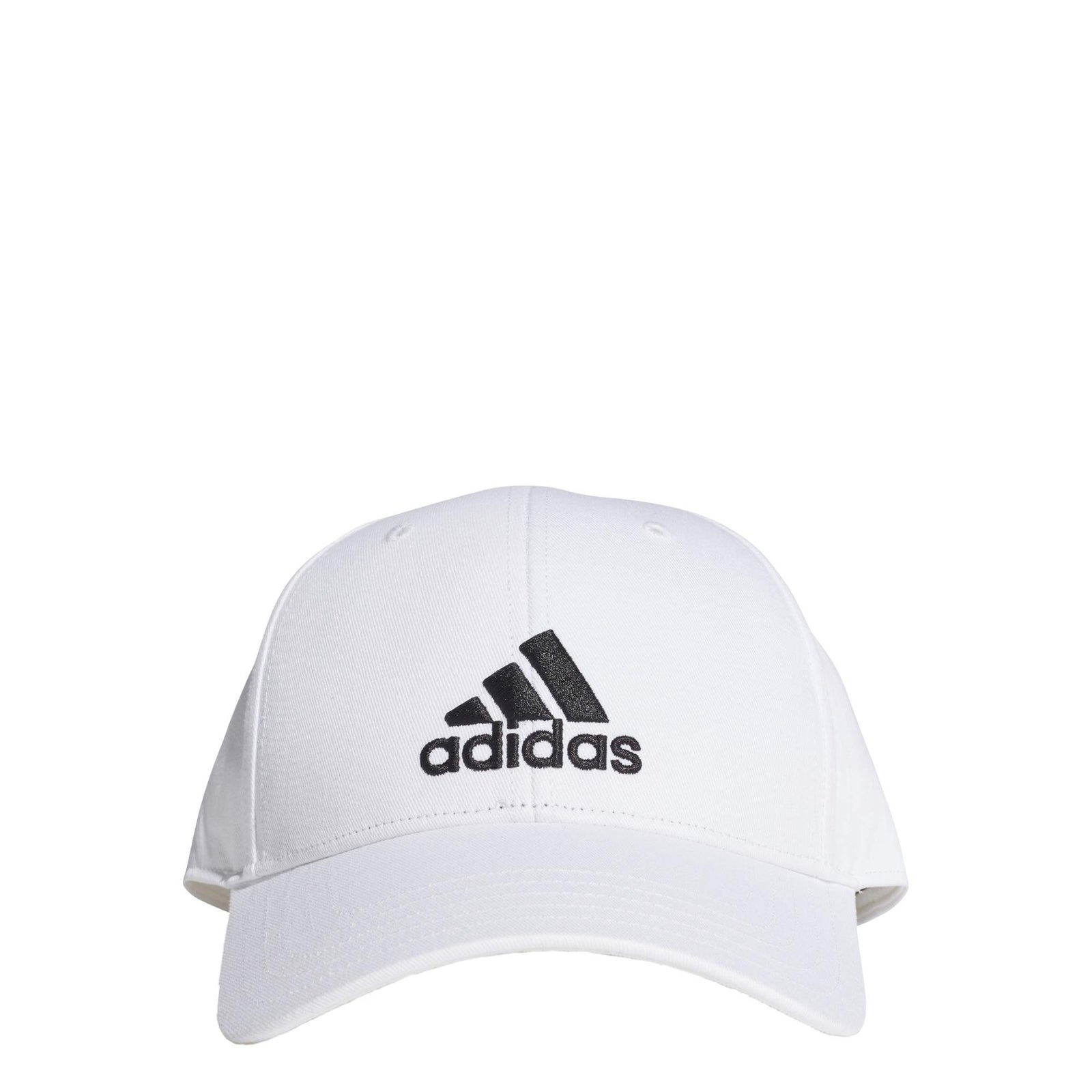 adidas Cotton Baseball Men's Cap,White/White/Black,M