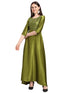 Womanista Women's Satin Regular Kurta , Olive Green , L