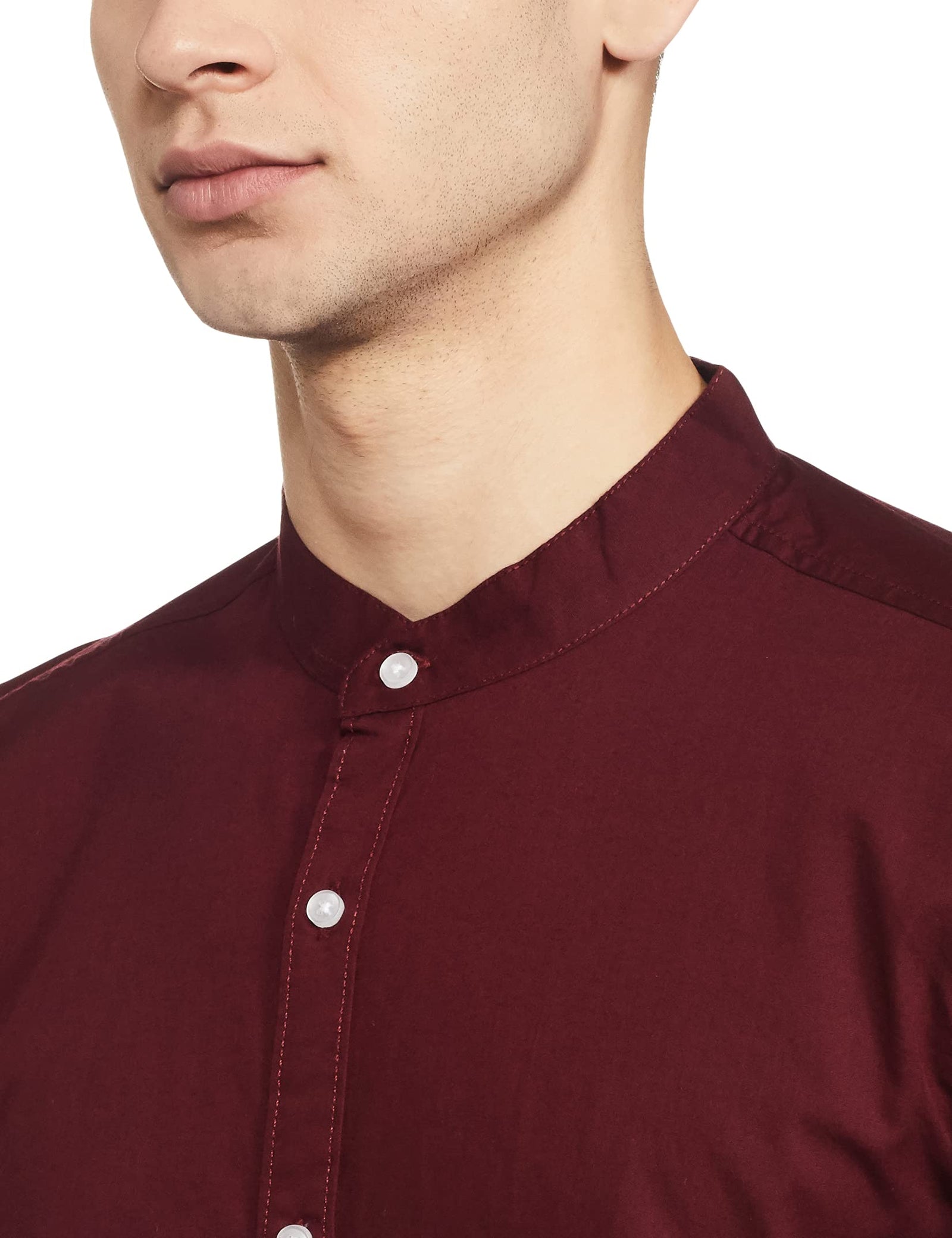 Diverse Men's Solid Slim Shirt (Dcmff06Sc09L03-782A) Color: Maroon Size: L