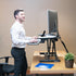 Flexispot Stand Up Desk Converter 28 Standing Desk Riser With Deep Keyboard Tray For Laptop 28", Black, M7B, M7B-Sba