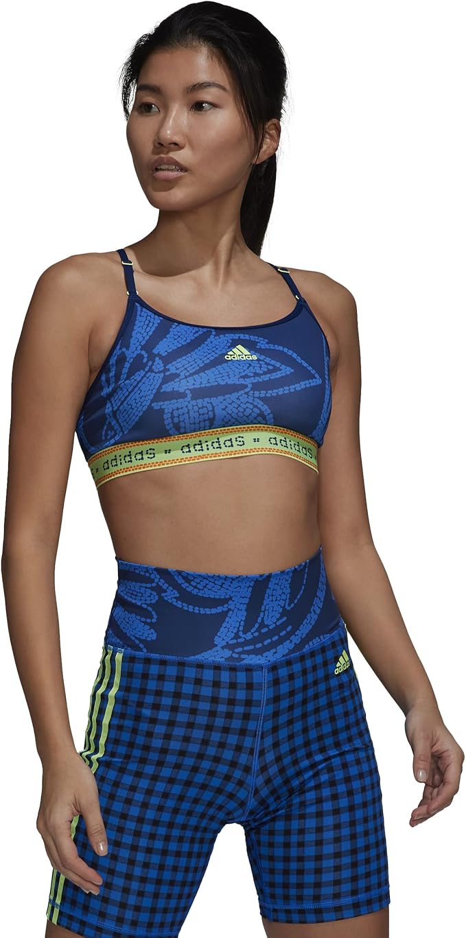 Adidas FARM LS BRA HI5222 TRAINING mystery blue WORKOUT BRA - LIGHT SUPPORT for Women