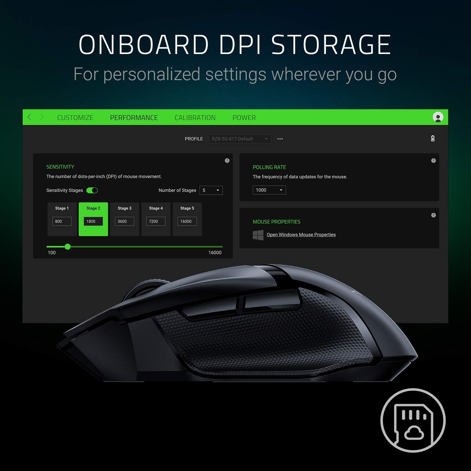 Razer Basilisk X Hyperspeed Wireless Gaming Mouse: Bluetooth & Wireless Compatible, 16K Dpi Optical Sensor, 6 Programmable Buttons, 450 Hr Battery, Classic Black