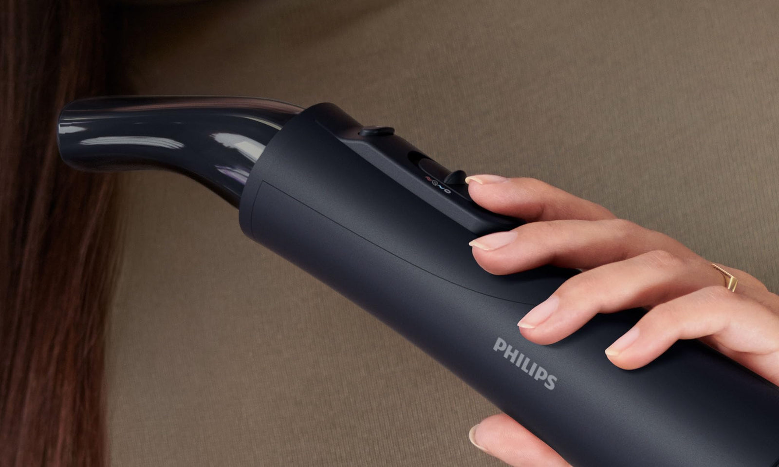 Philips 5000 Series Air Styler for Drying & Styling in one-go, from wet to dry styling with ionic care and argan-oil infused brush, 5 attachments, Black - BHA530/03