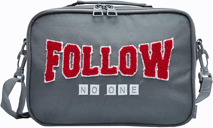 Cubs Boys FOLLOW NO ONE Grey Lunch bag, Multi color, L