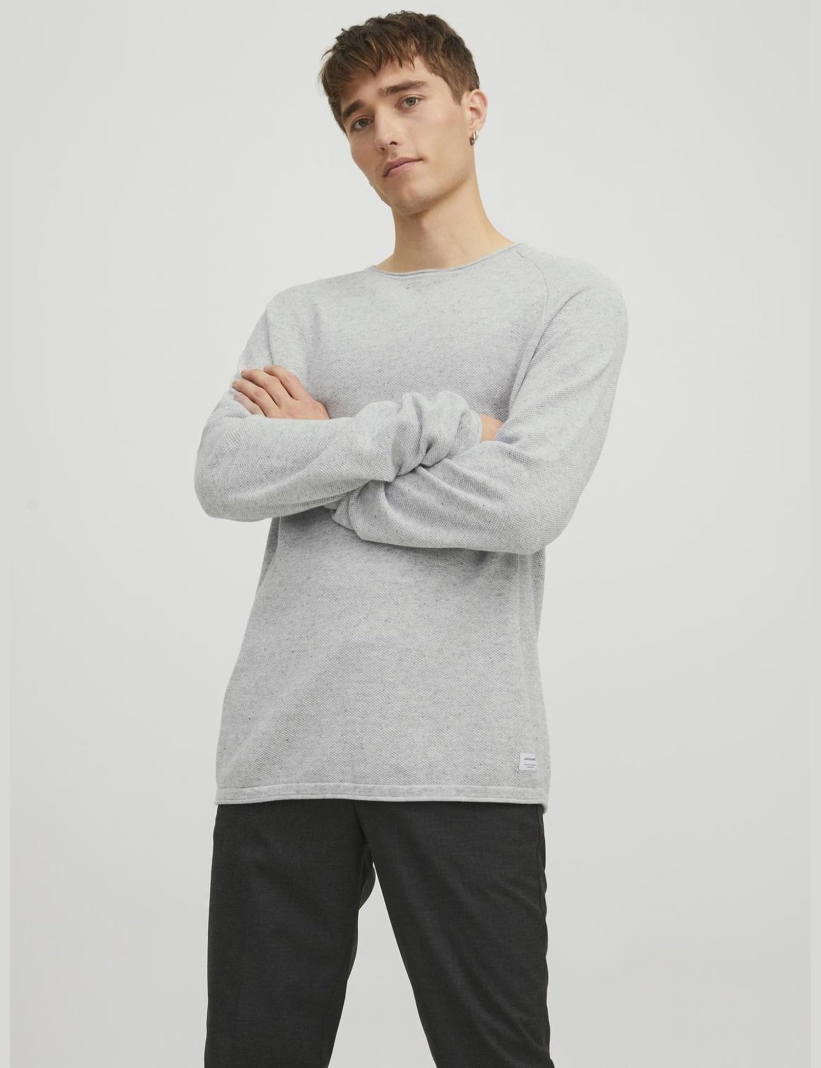 JACK & JONES mens Hill Crew Neck Pullover