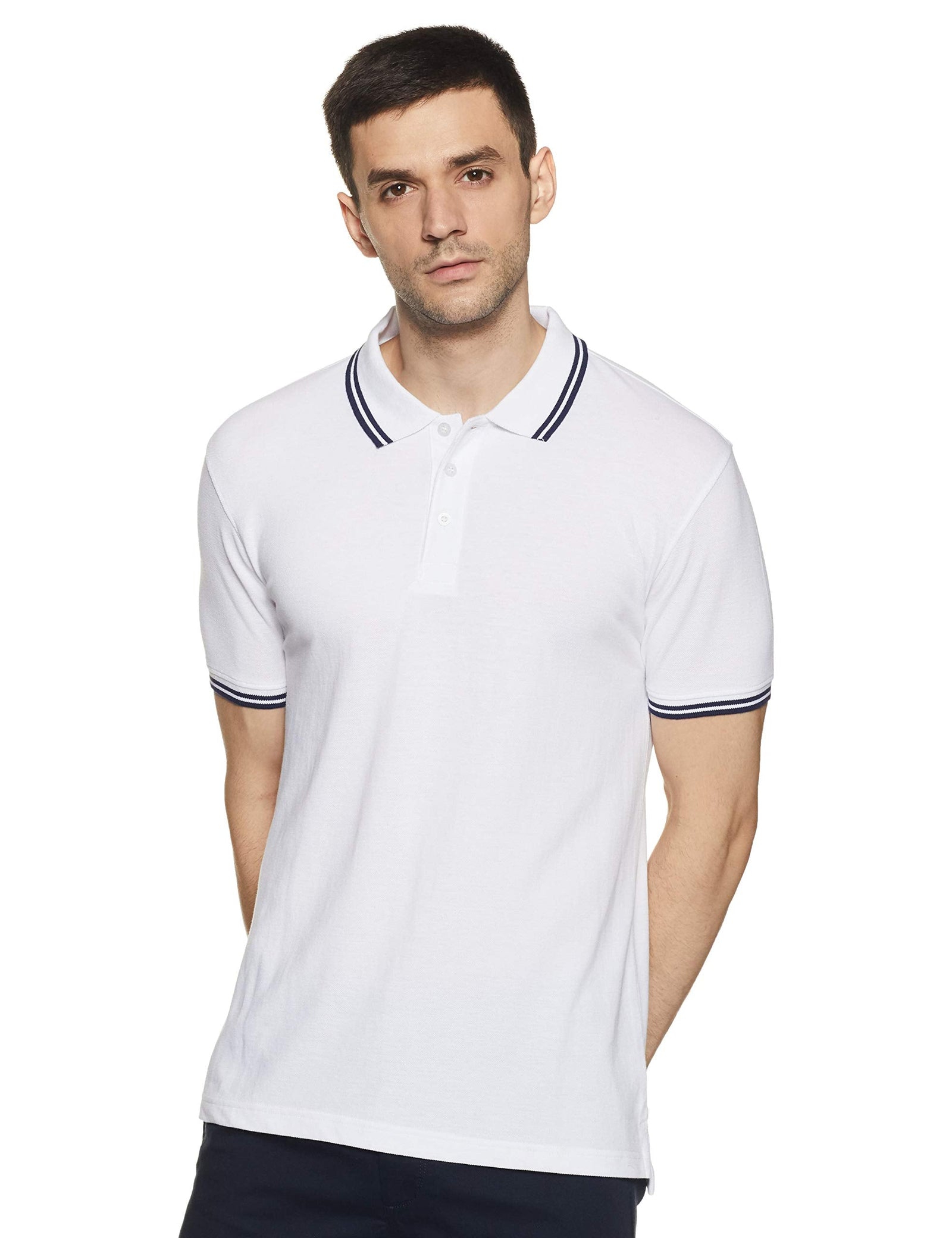 Amazon Brand - Symbol Men's Solid Regular Fit Polo (CT-Single)