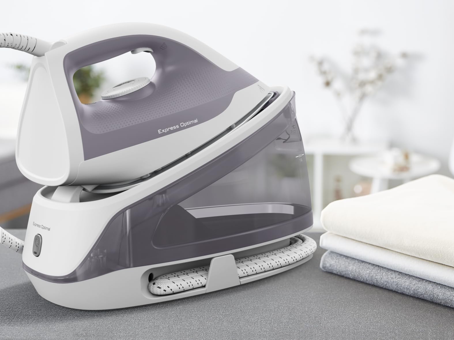 TEFAL Steam Generator Iron | Express Optimal Steam Station |2200W |5.3bars,250g/min,110g/min |ceramic soleplate | SV4111M0