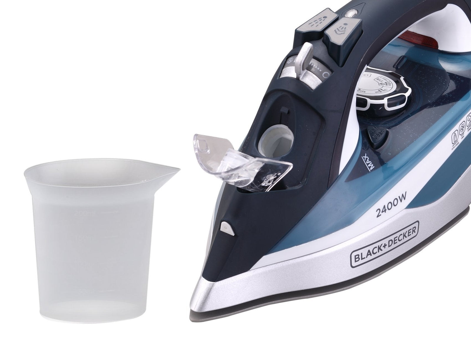 Black & Decker 2400W Steam Iron with Steam Boost, 380ml Water Capacity, Ceramic Coated Soleplate - Blue (X2150-B5)