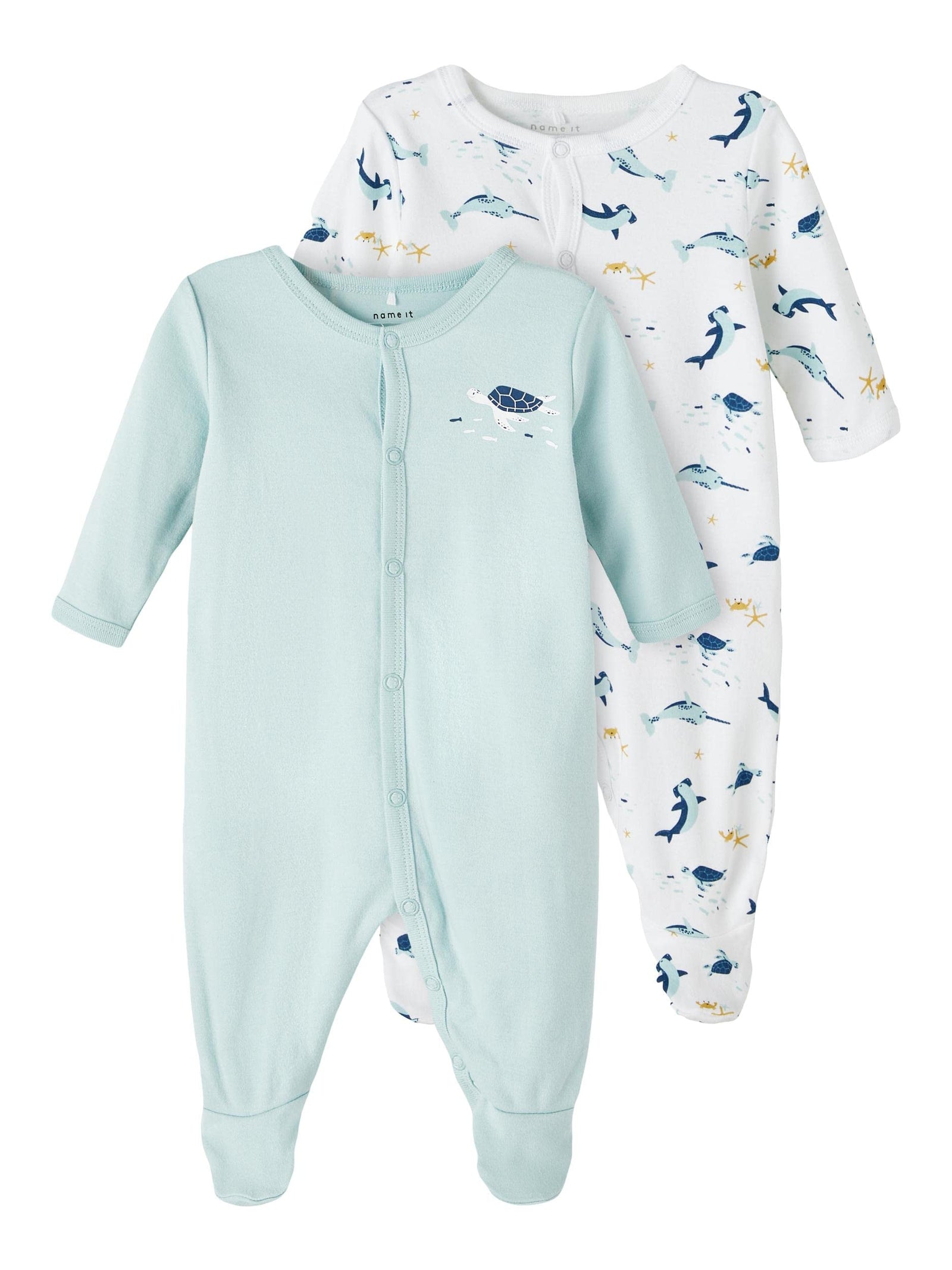 name it Boy's Undersea 2-Pack Baby Night Suit (Pack of 2)