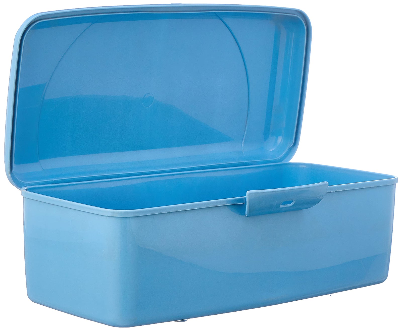 Large plastic rectangular lunchbox (4000 ml) - blue