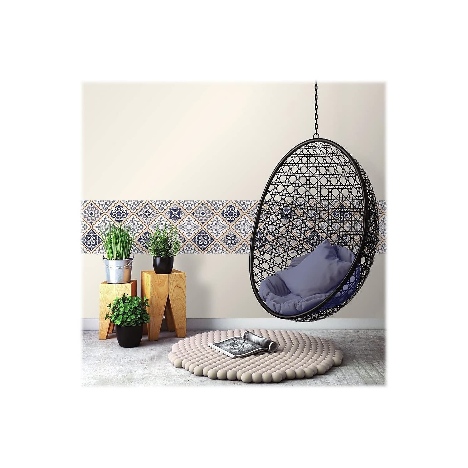 RoomMates Mexican Tiles Peel And Stick Giant Wall Decals