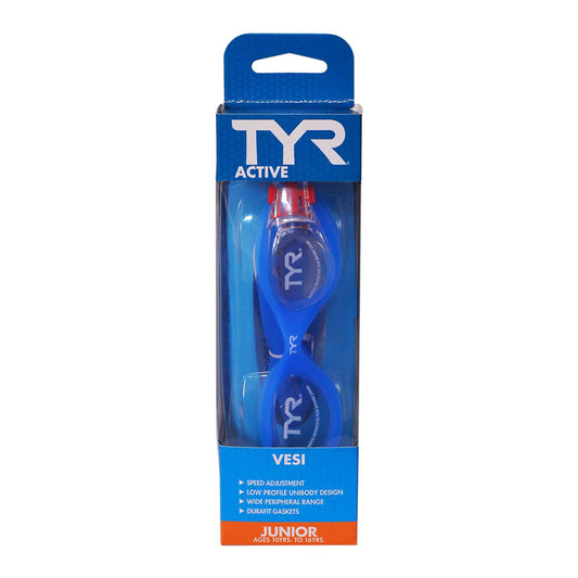 TYR Junior Vesi Goggles, Clear/Blue, One Size