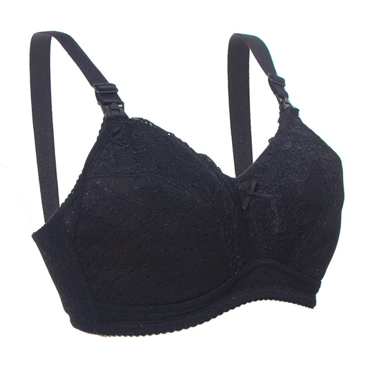 OKUS - Basic Cotton Maternity & Nursing Bra - Clip Down Nursing Feeding Bra - Adjustable Non Slip Shoulder Straps - Easy Breastfeeding Bra