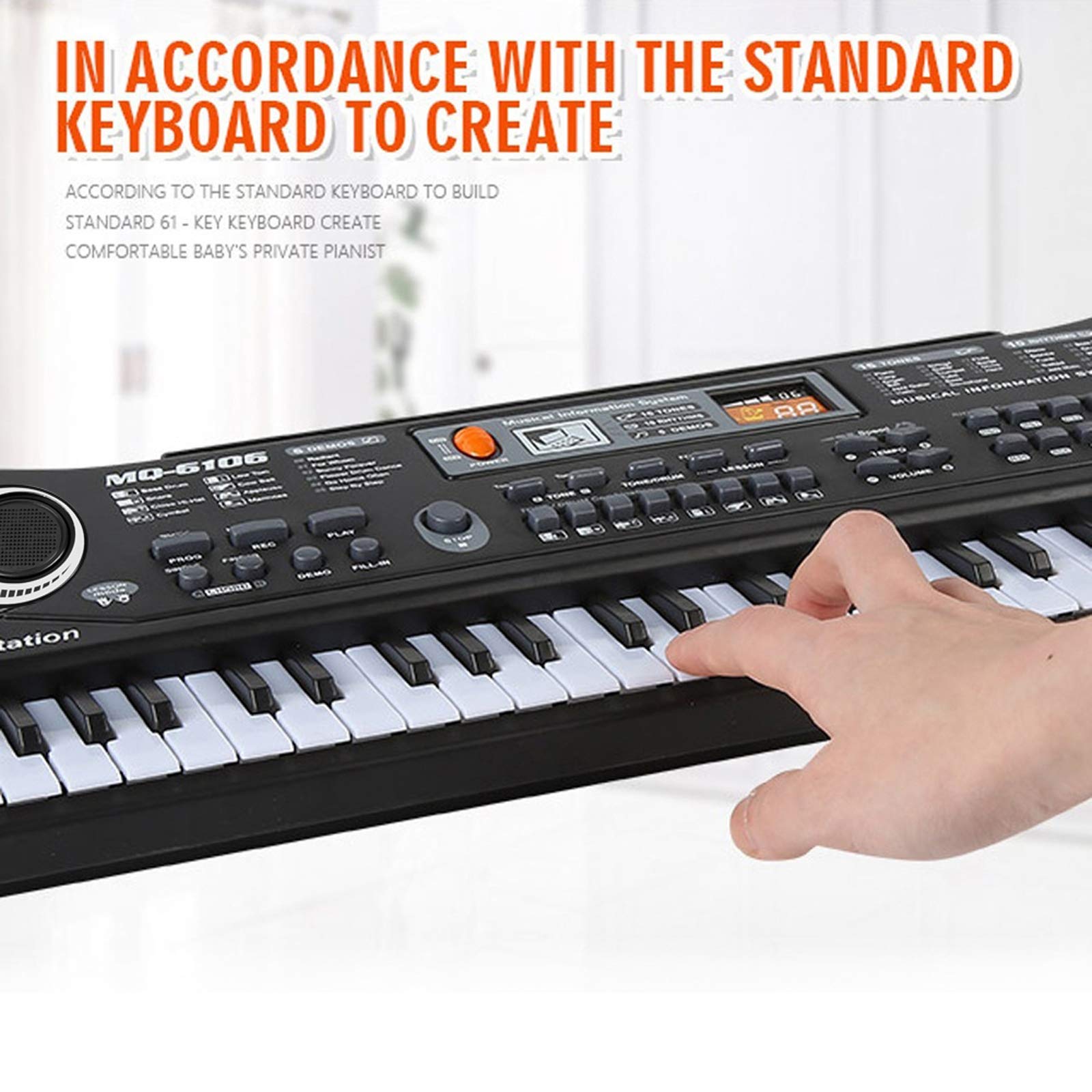 61 Keys Black Digital Music Electronic Keyboard KeyBoard Electric Piano Kids Gift Musical Instrument