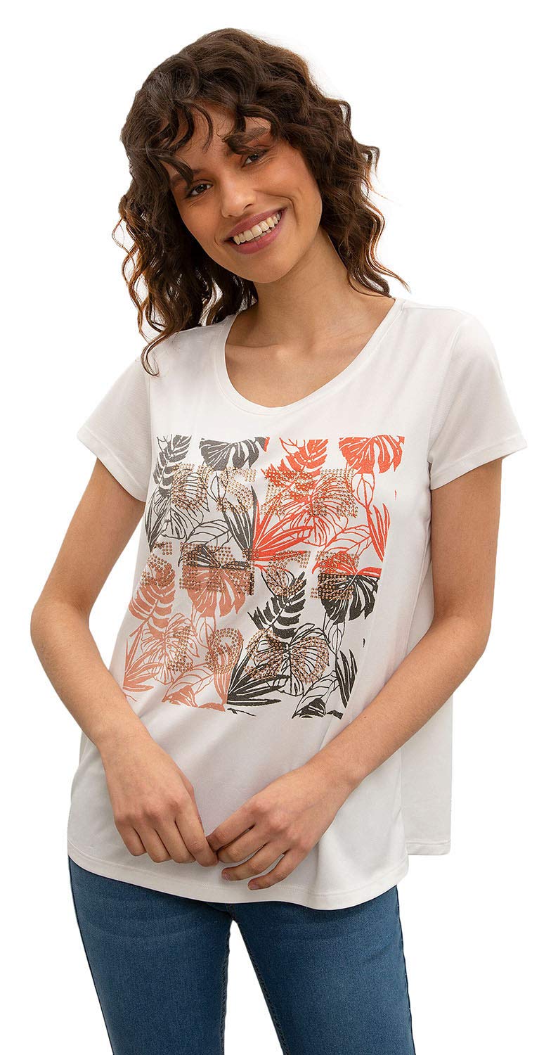 U.S. Polo assn. Leaves Print Short Sleeves T-Shirt for Women