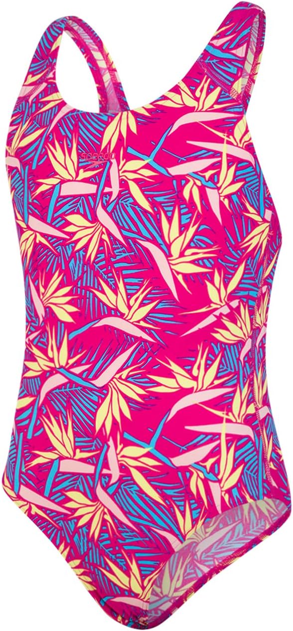 Speedo JunglePetal Allover Splashback Girls Swimsuit