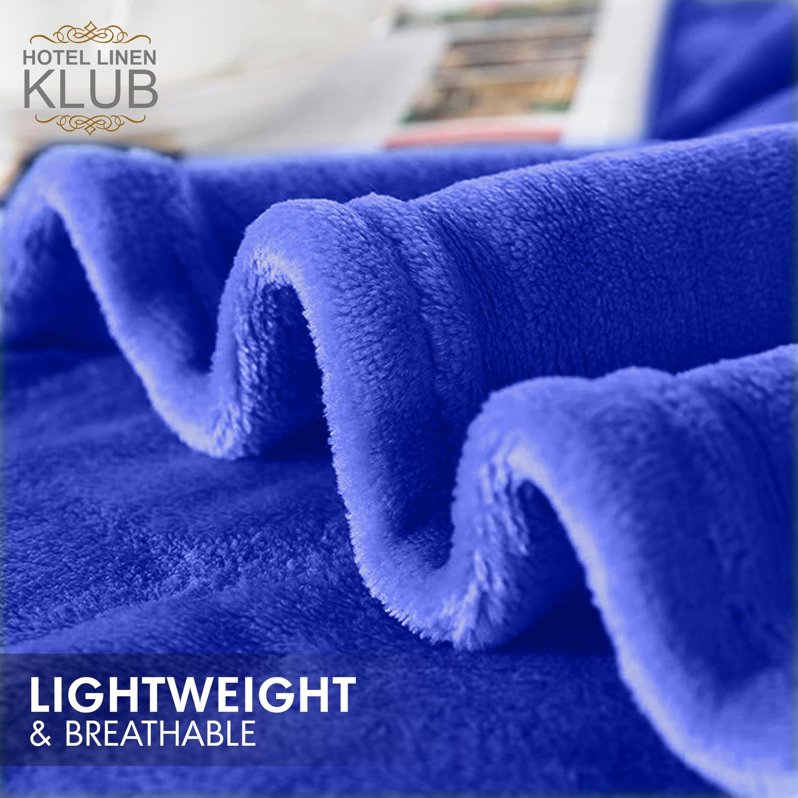 Hotel Linen Klub Single Micro Fleece Flannel Blanket - Ultra-Soft 260 GSM Super Plush Throw Blanket for Ultimate Warmth and Comfort, Size: 150 x 200 cm, Lavender Blue