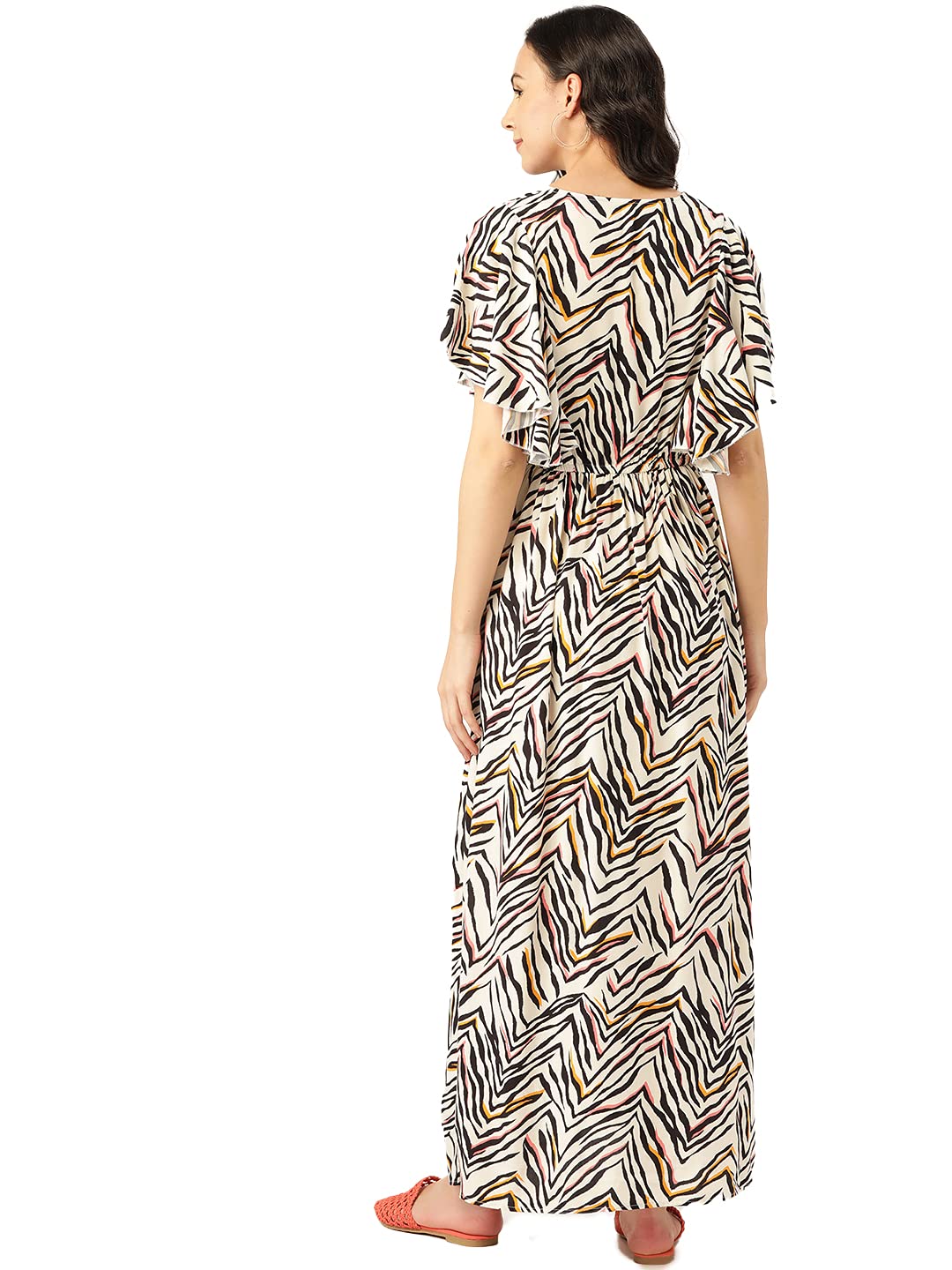 Momstory Women Concealed Zip For Easy Nursing Gathers Dress In Viscose Fabric (Vdrfn502192)