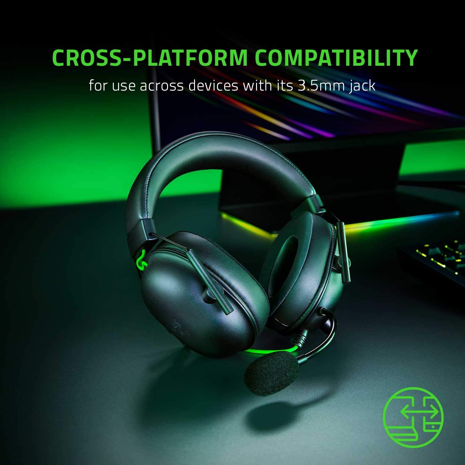 Razer BlackShark V2 X Gaming Headset – 7.1 Surround Sound, 50mm Drivers, Memory Foam Cushions for Multi-Platform Use