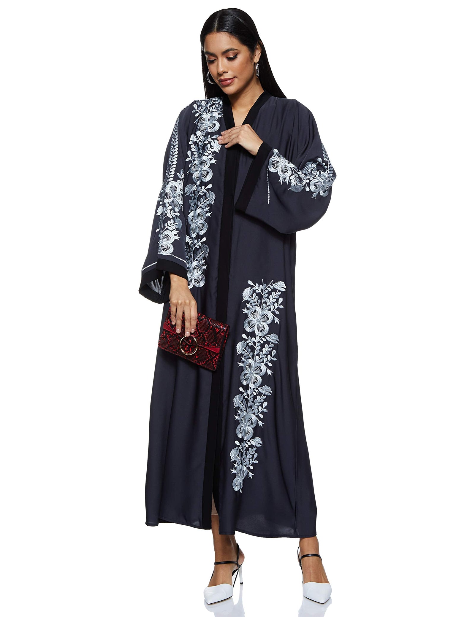 Nukhbaa Womens On Shoulder Modern Abaya COMP5045 Abaya