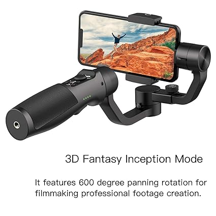 Gimbal Stabilizer for Smartphone, 3-Axis Phone Gimbal for Android and iPhone 13,12,11 PRO, Stabilizer for Video Recording with Face/Object Tracking, 600 °Auto Rotation - hohem iSteady Mobile Plus