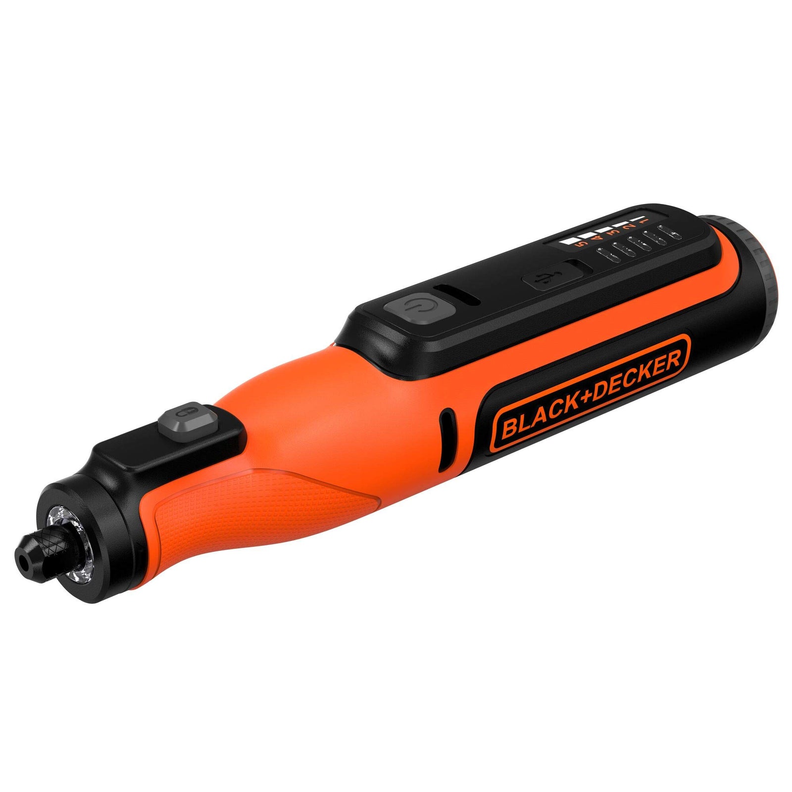 BLACK+DECKER Cordless Multifunctional Rotary Tool with 37 Accessories, 7.2V, 1.5 Ah, Orange/Black - BCRT8I-XJ,