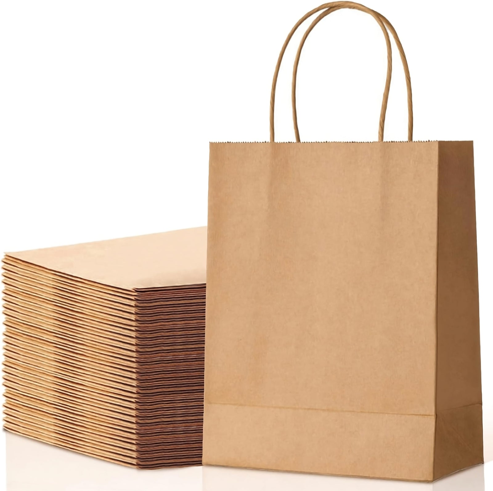 Al FAKHAMA 15 Pcs Paper Bag Brown Twisted Handle Paper Party Bags Hen Party Bags Kraft Paper Bag Bride Birthday Gift Bag Wedding Celebrations Bags For Party Favour (29 x 29 x 15 cm) - Pack Of 15