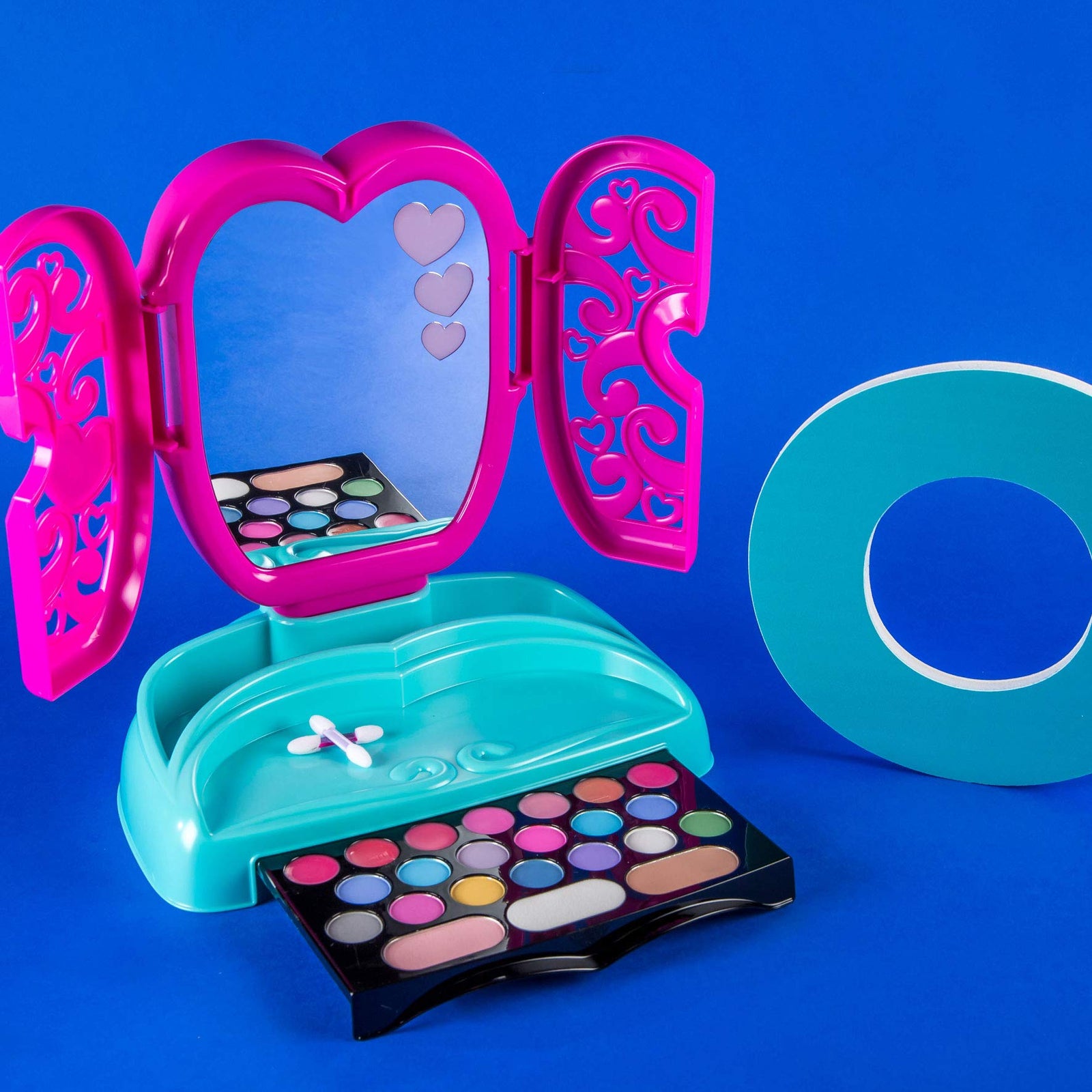 Clementoni 18541 clementoni-18541-crazy chic mirror make-up for children-cosmetic beauty set for girl from 7 years and older, multi-coloured