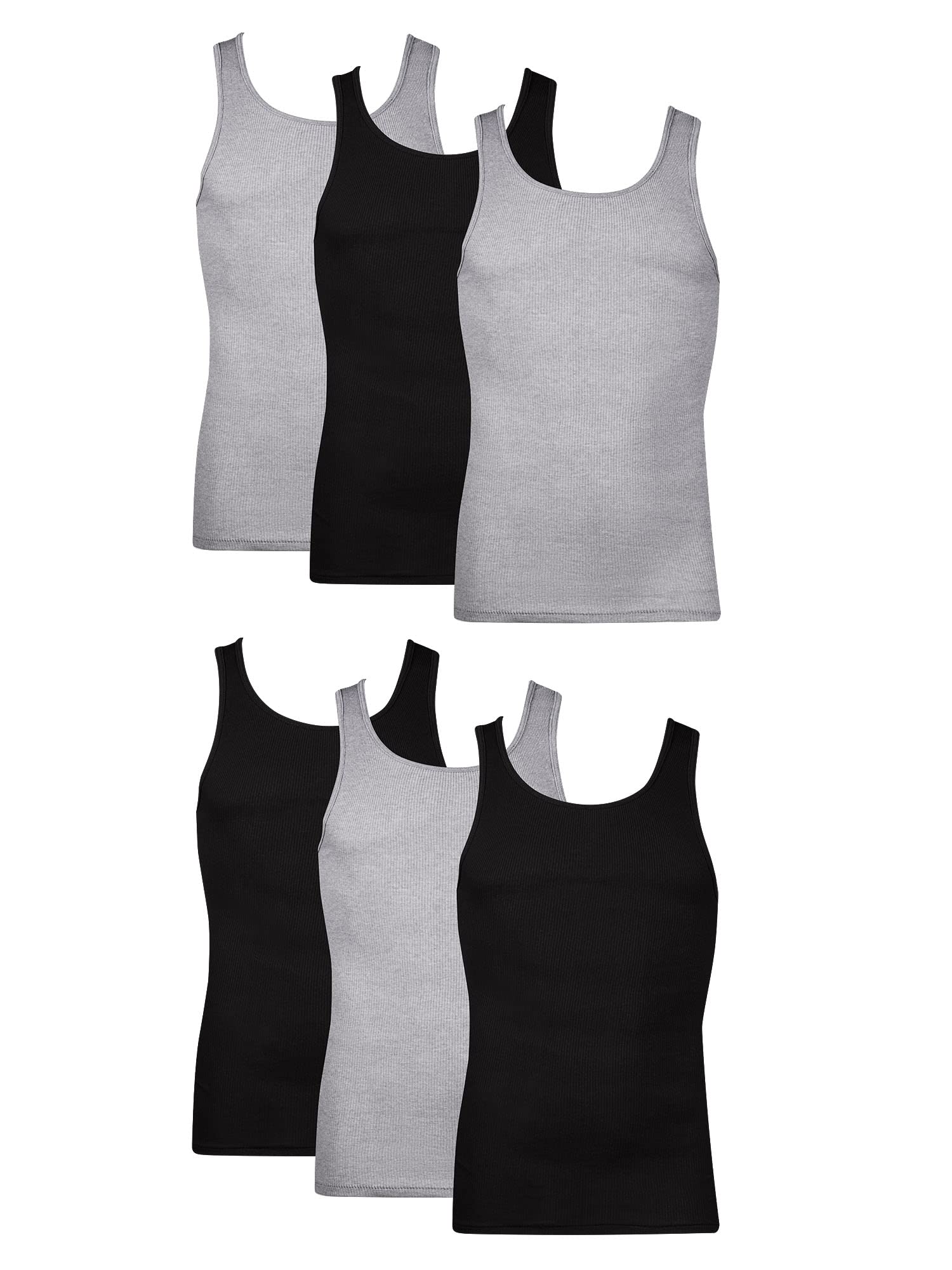 Hanes للرجال Hanes قميص داخلي بدون علامة مريح وملون Comfortsoft، عبوة من 6 قطع (عبوة من 6) M