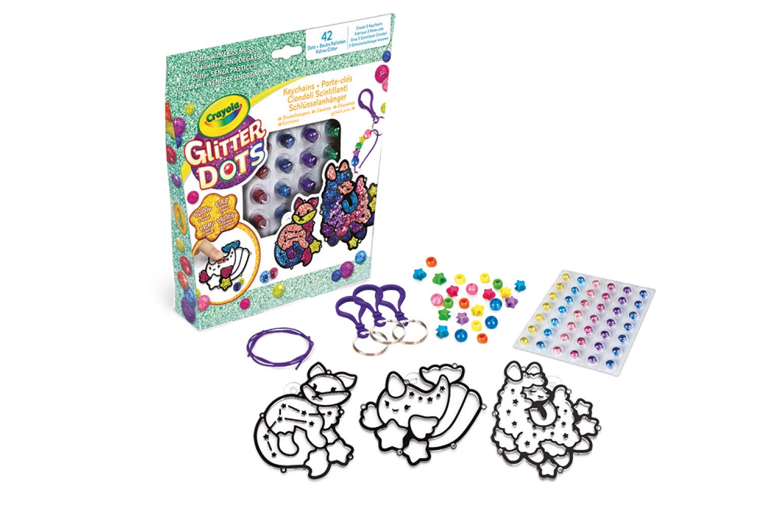 Crayola glitter dots keychain friends, assorted model