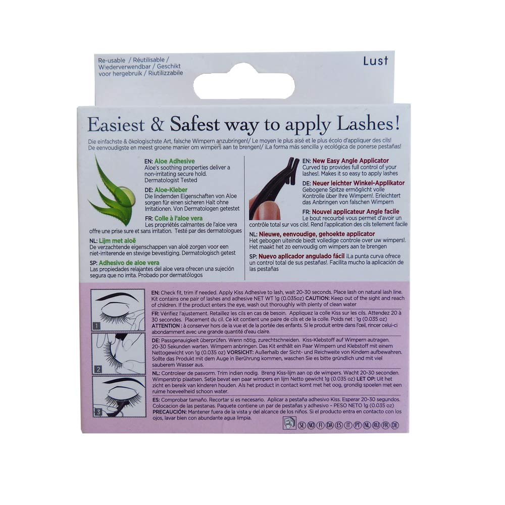 Kiss Haute Couture Eyelashes Duo Pack With Applicator Khld03, 2 Pair
