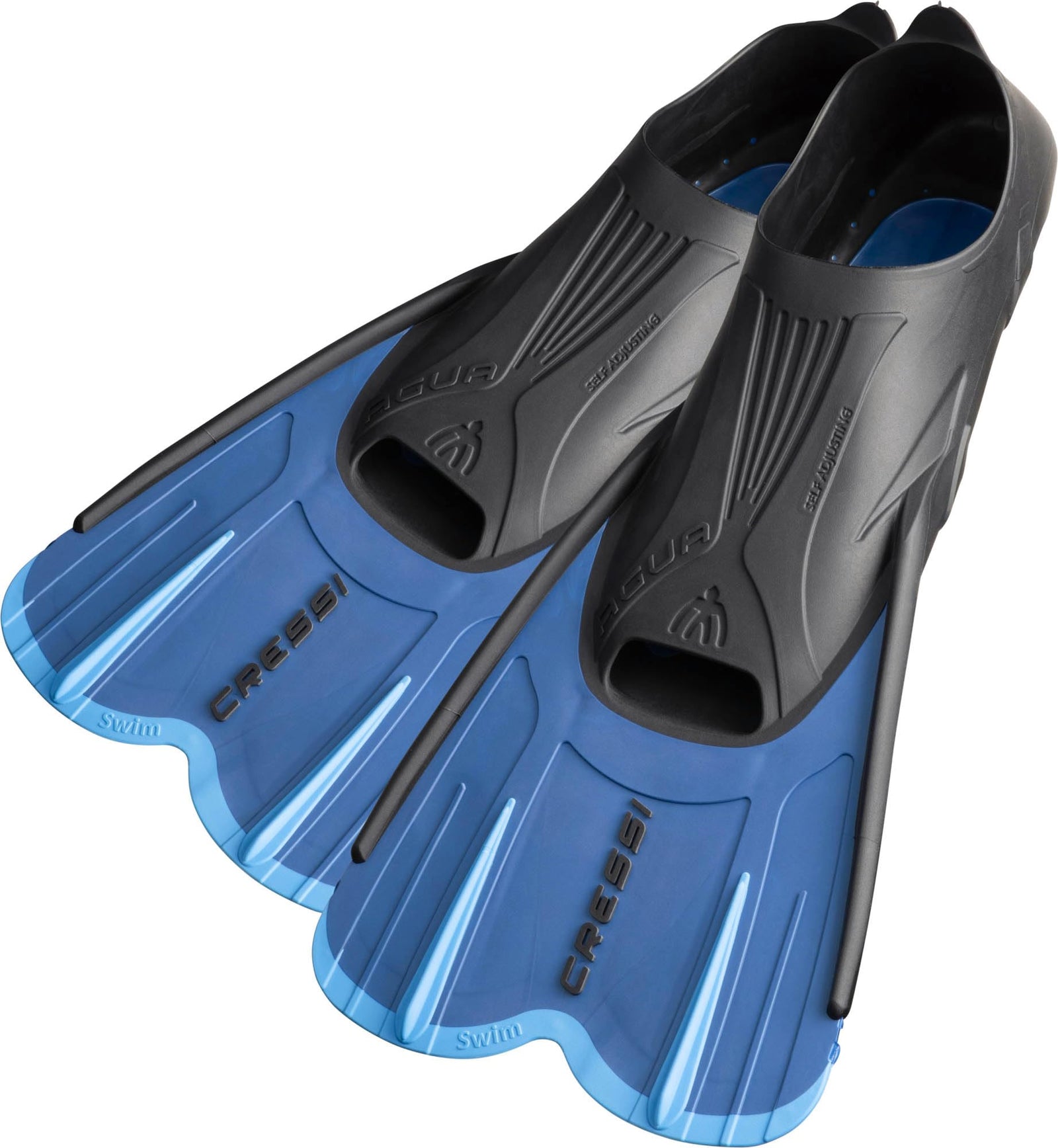 CRESSI Agua Short Fins - Self Adjusting Short Fins Snorkeling & Swimming Adults and Children