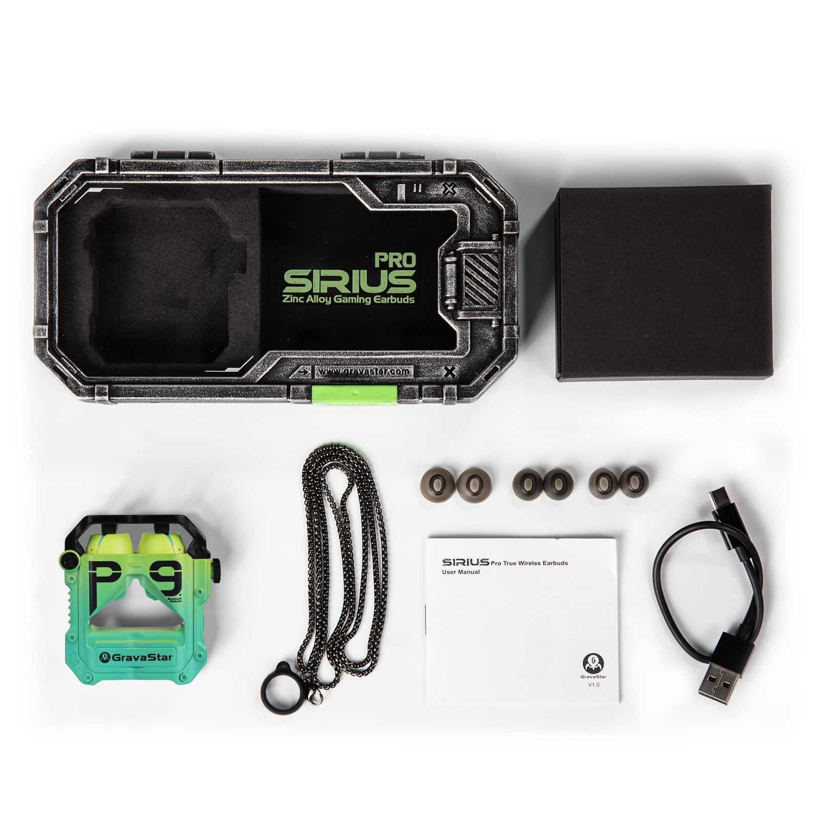 Gravastar P9_Grn Tws Pro Wireless Earbuds Neon Green