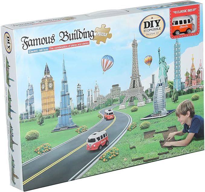 Famous Building Puzzle Mat for Kids