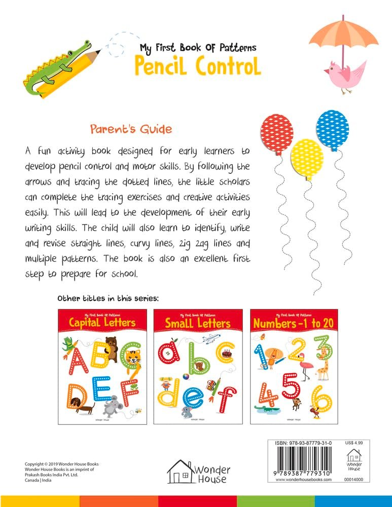 My First Book of Patterns Pencil Control: Practice Patterns (Pattern Writing) Paperback