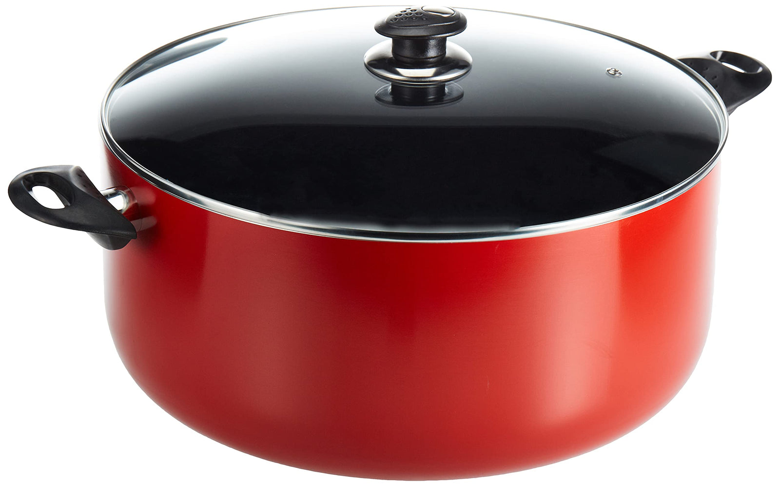 Royalford 36 c.m aluminium casserole with glass lid portable durable ergonomic handle & 3 layer non stick coating, compatible gas, induction hot plate, halogen, multicolor, rf9909