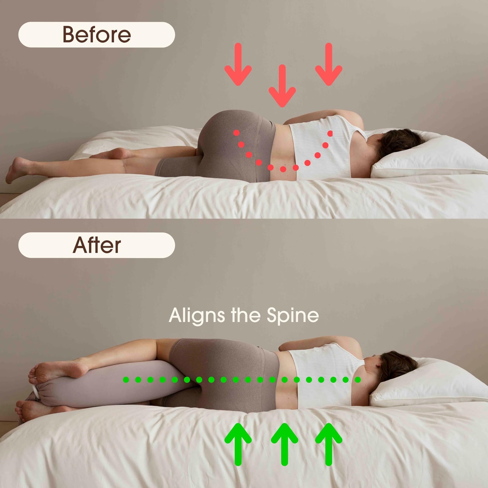 BBHugme Pregnancy Pillow - Long Body Pillow with Cooling Technology - Ideal Pregnancy & Nursing Pillow - Comfortable Body Support and Temperature Regulation- Versatile Multi-Use Maternity Pillow