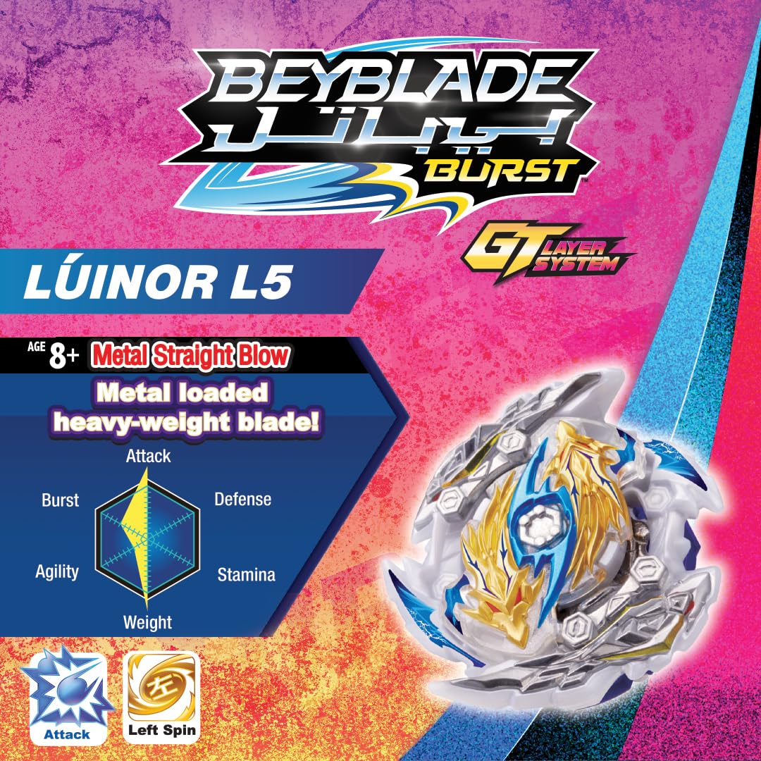 BEYBATTLE BURST Season 4 Starter Zone Luinor L5, Multicolor, BB-144-T, One Size