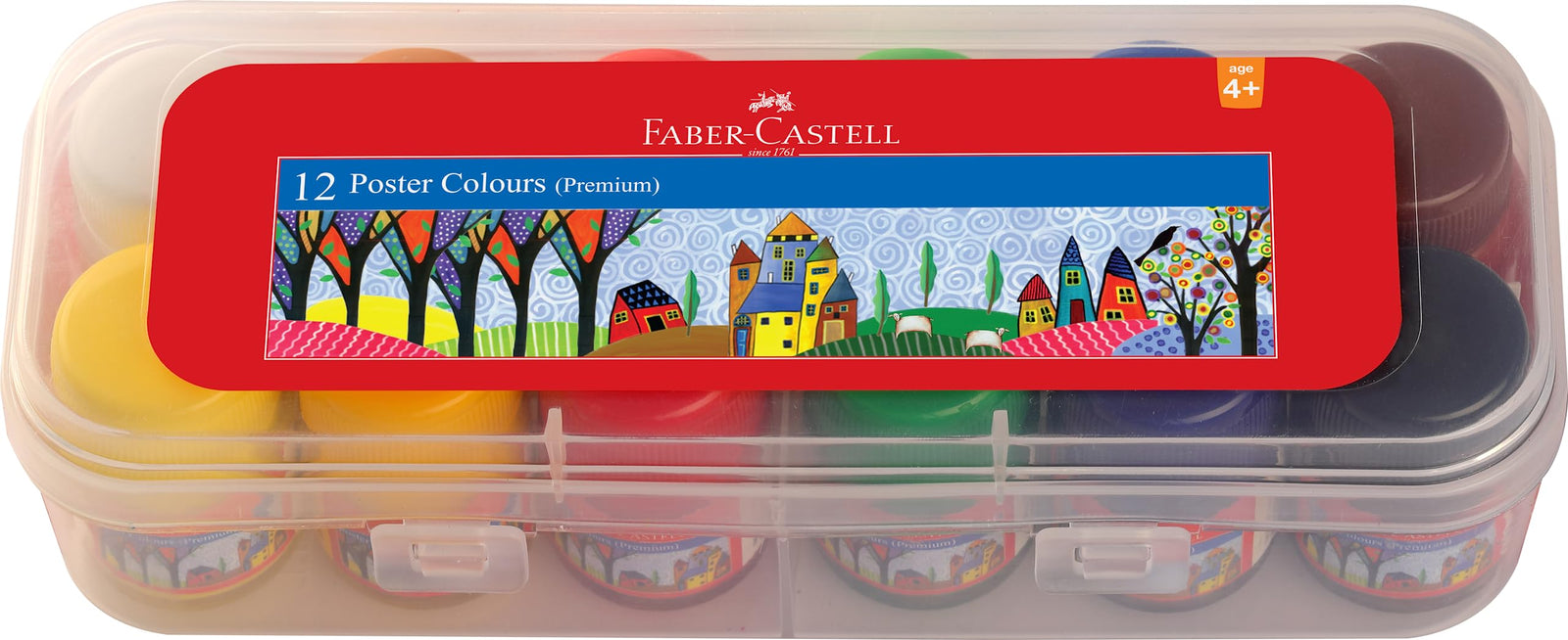 Faber-Castell Premium Poster Colors 12X10Ml In A Plastic Box