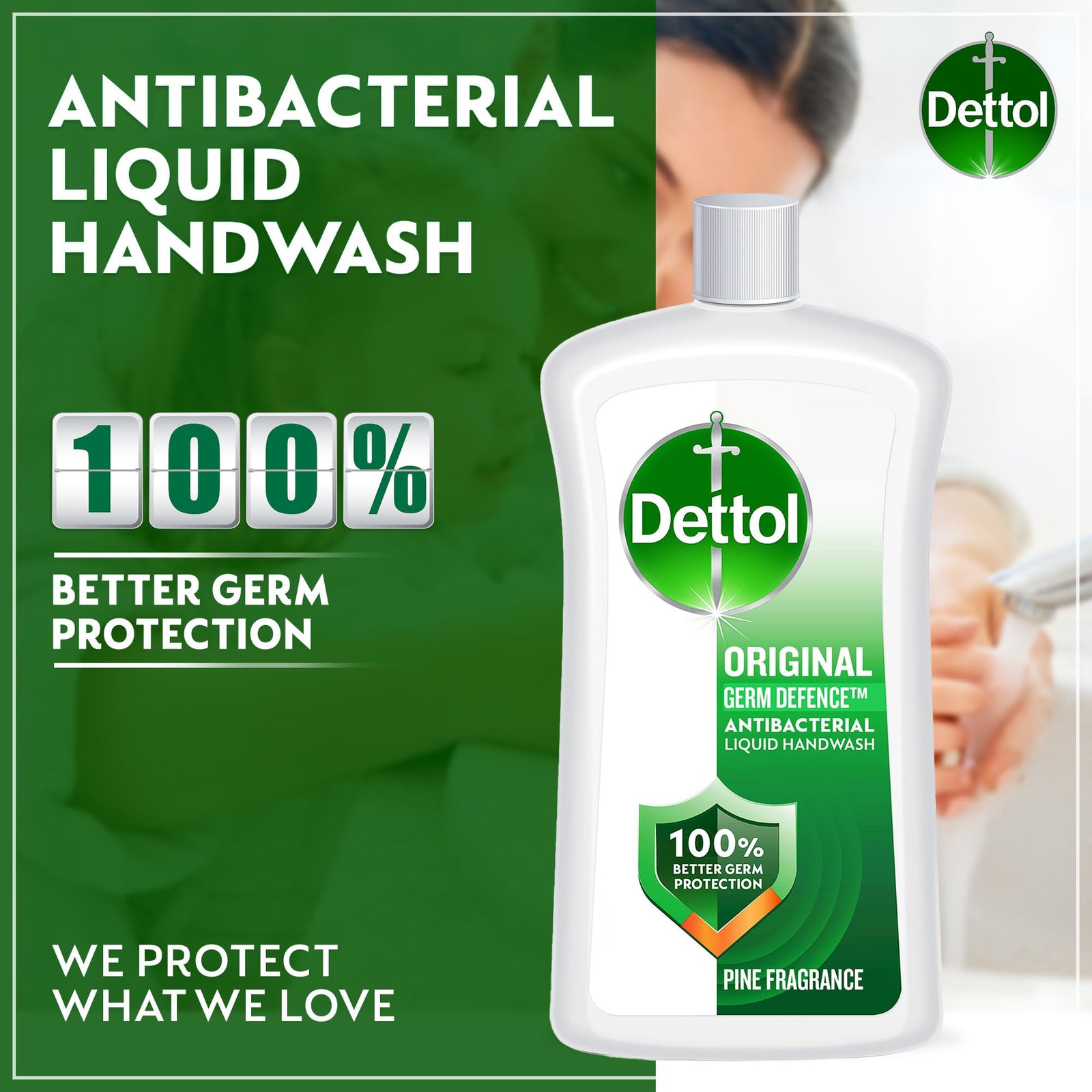 Dettol Original Handwash Liquid Soap Refill Pine Fragrance 1Litre packaging may vary