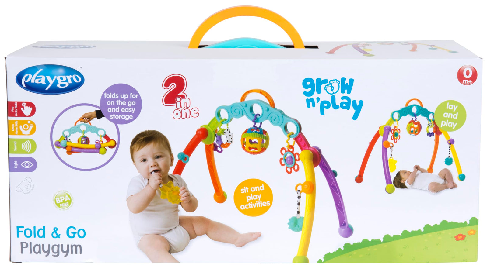 Playgro Fold & Go Playgym For Baby Infant Toddler Children 0185475, Playgro Is Encouraging Imagination With Stem/Stem For A Bright Future - Great Start For A World Of Learning