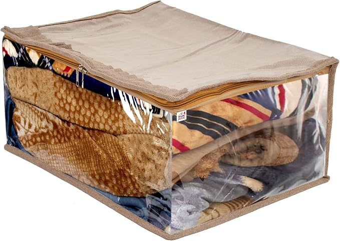 Fun Homes Laminated Transparent Underbed Storage Bag (Ivory)-HS_38_FUNH21450