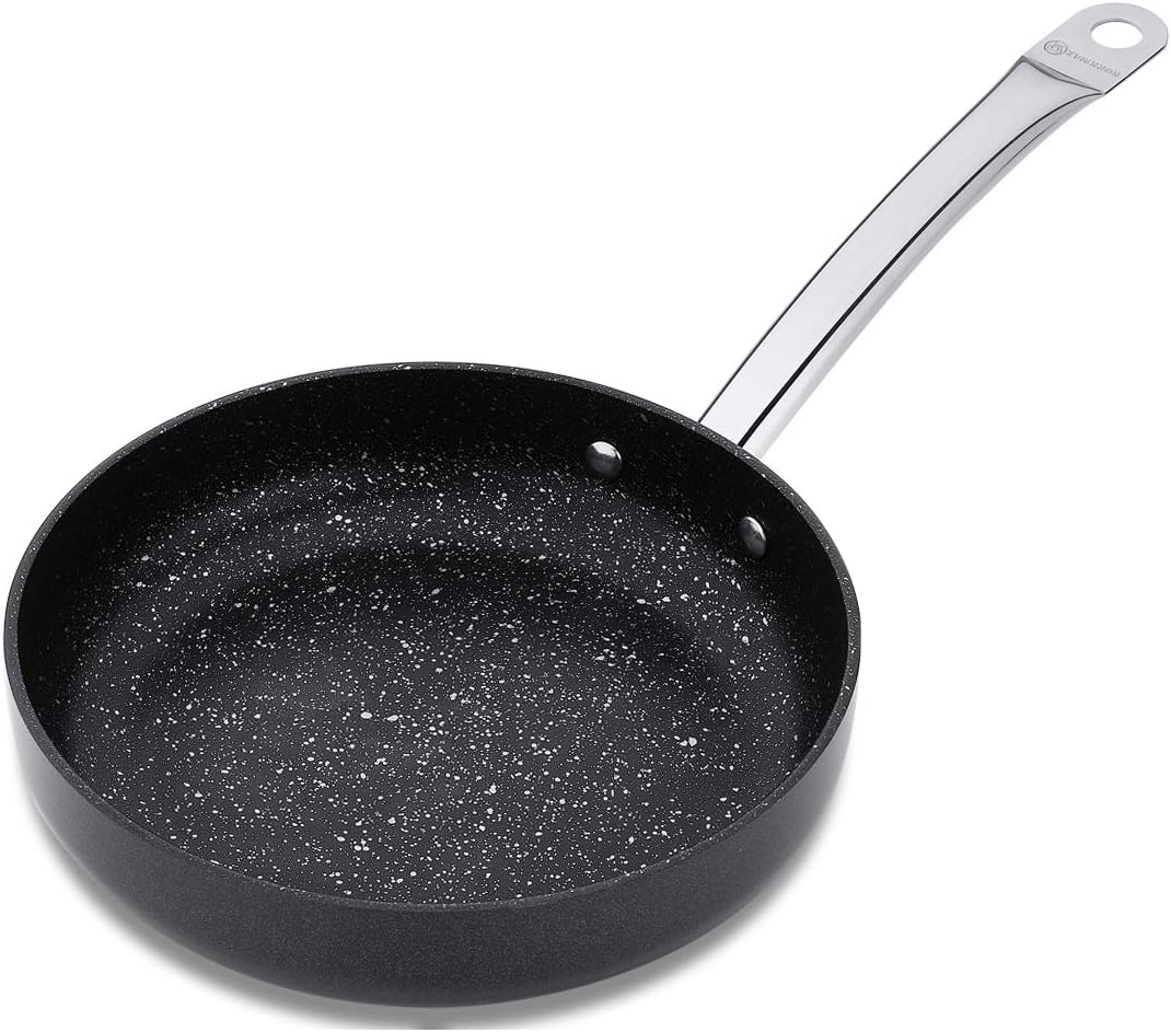 Korkmaz Proline Nero Frying Pan, Nonstick Omelette Pan, Chefs Pan, Saucepan, Non Stick Fry Pan, 26x5.5 CM